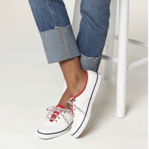 Keds Women’s Champion white red sneakers size 8